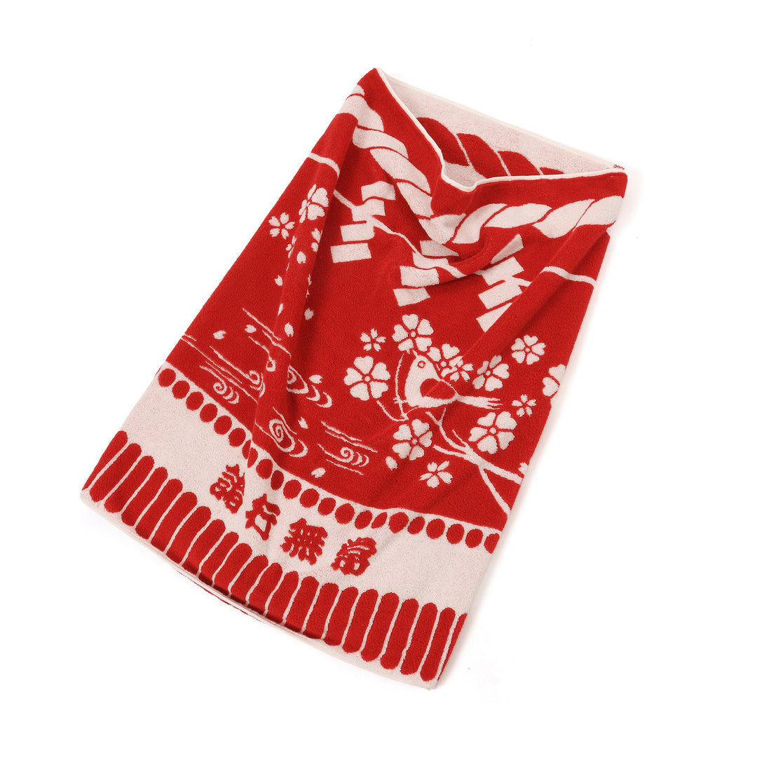 どすこいバスタオル・朱　ー諸行無常ー